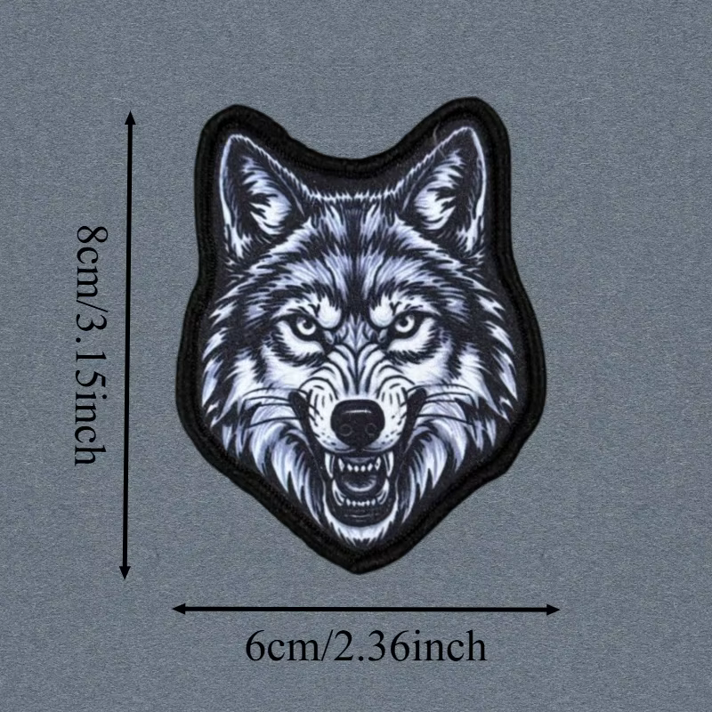 Parche táctico lobo enojado – gancho y bucle para brazalete - imagen 3