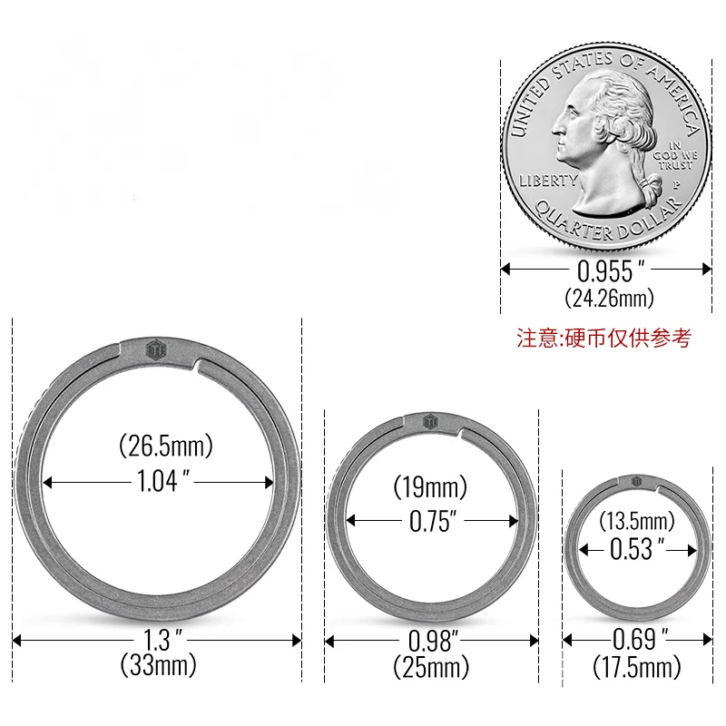 Cooyoo-Llavero Ka02 de aleación de titanio para hombre y mujer, hebilla Simple para llaves de coche - imagen 2