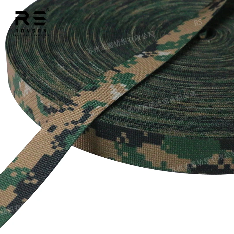 Pañuelo de camuflaje Digital americano para equipaje, camiseta interior táctica, chaleco, bolsa, cinturón Molle, accesorios de poliéster