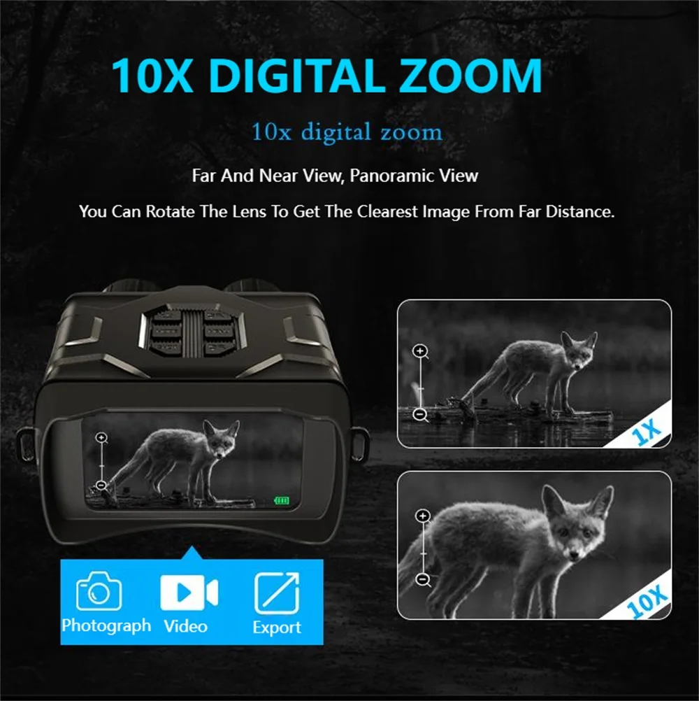 Binoculares infrarrojos WiFi con visión nocturna para caza y camping - imagen 4