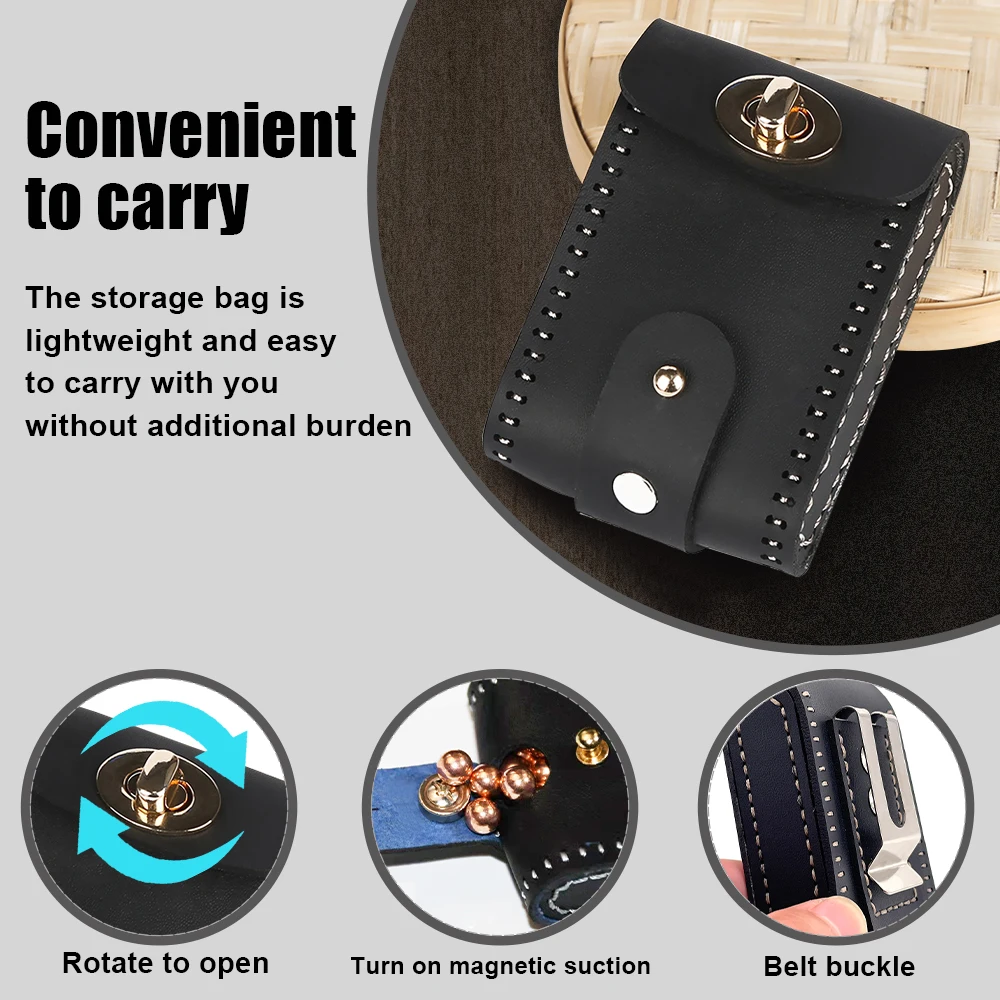 Bolsa de bolas de acero para tirachinas, bolsa táctica para munición, soporte de almacenamiento magnético con Clip de Metal giratorio, bolsa de tiro al aire libre - imagen 3