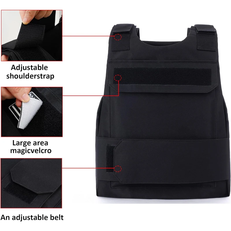 Chaleco Táctico Militar LQARMY Negro - MOLLE Ripstop - imagen 2