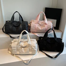 Bolsa de viaje deportiva a cuadros, bolso grande para gimnasio, Fitness, Yoga, entrenamiento exterior, Camping, bolso cruzado, viaje de negocios, equipaje, lona para mujer