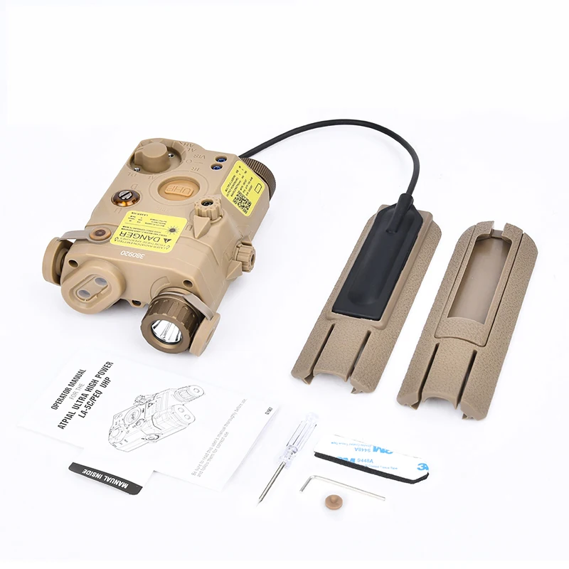 WADSN-luz de relleno IR PEQ15, conjunto de láser rojo, verde y azul, linterna LED blanca estroboscópica, interruptor de caza de PEQ-15, montaje fijo, Riel de 20MM - imagen 3