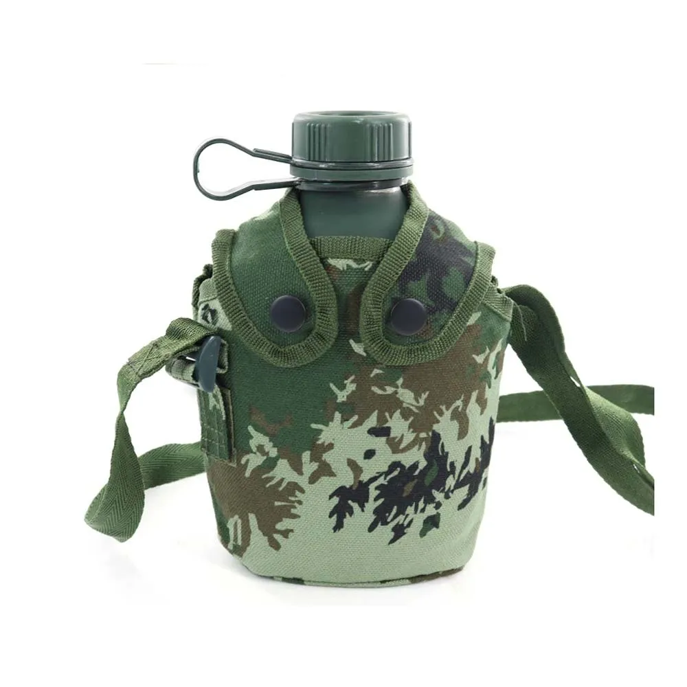 Botella de agua táctica para exteriores con bolsa y senderismo - imagen 2