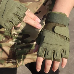 Guantes tácticos medio dedo para ciclismo, escalada y paintball