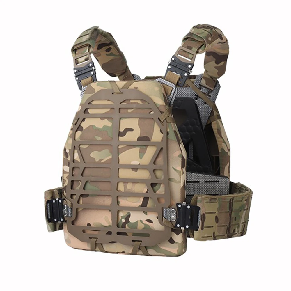 Chaleco táctico ABS Airsoft SS para exteriores, sistema Molle, portador de placa de marco de plástico - imagen 4