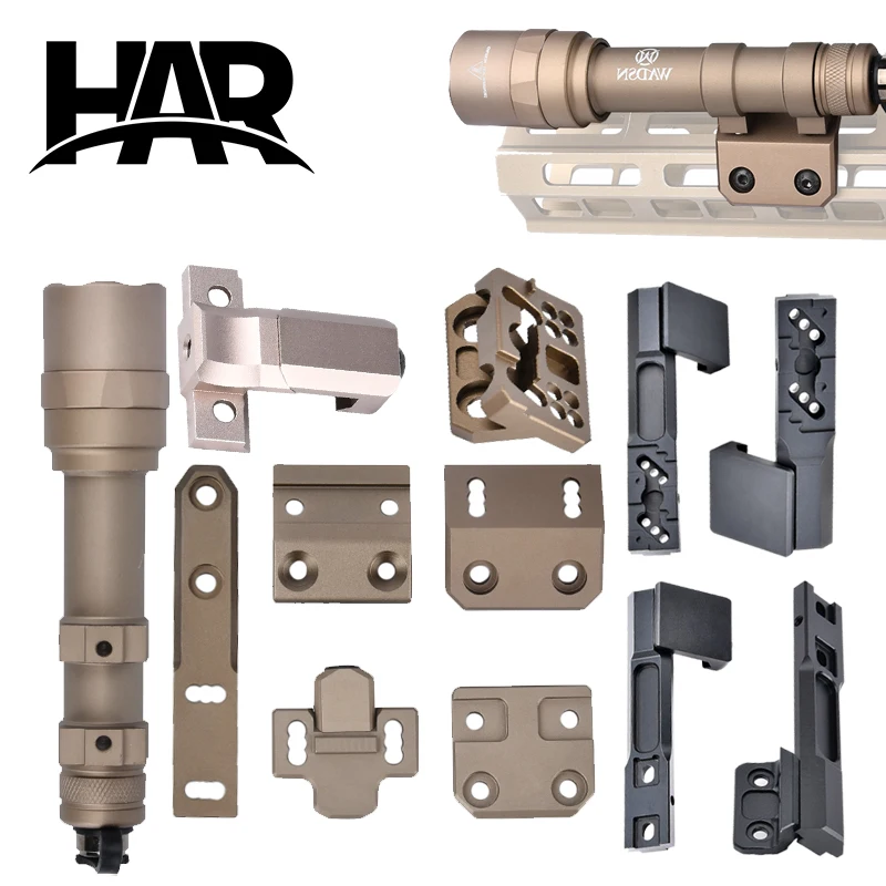 WADSN Base Montaje Offset Linterna Táctica M300/M600 – Compatible Picatinny M-LOK