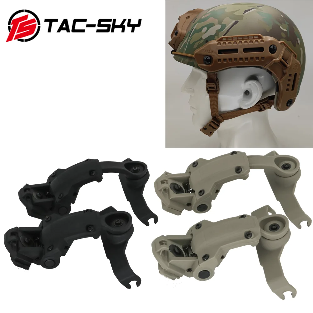 TS TAC-SKY casco táctico MTEK FLUX PTS adaptador de riel Mlok casco montaje táctico Airsoft Compatible con auriculares MSA SORDIN - imagen 3