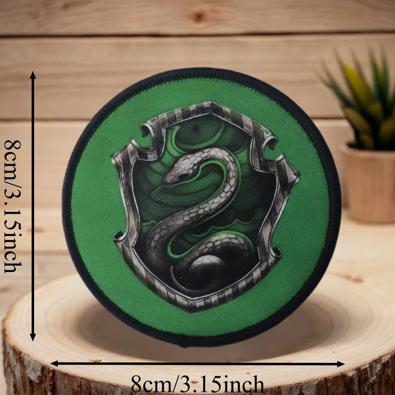 Parche con estampado de serpiente de batalla, chaleco táctico, sombreros con gancho y bucle, insignia de moral, mochila, pegatinas decorativas, parches para brazalete para ropa - imagen 3