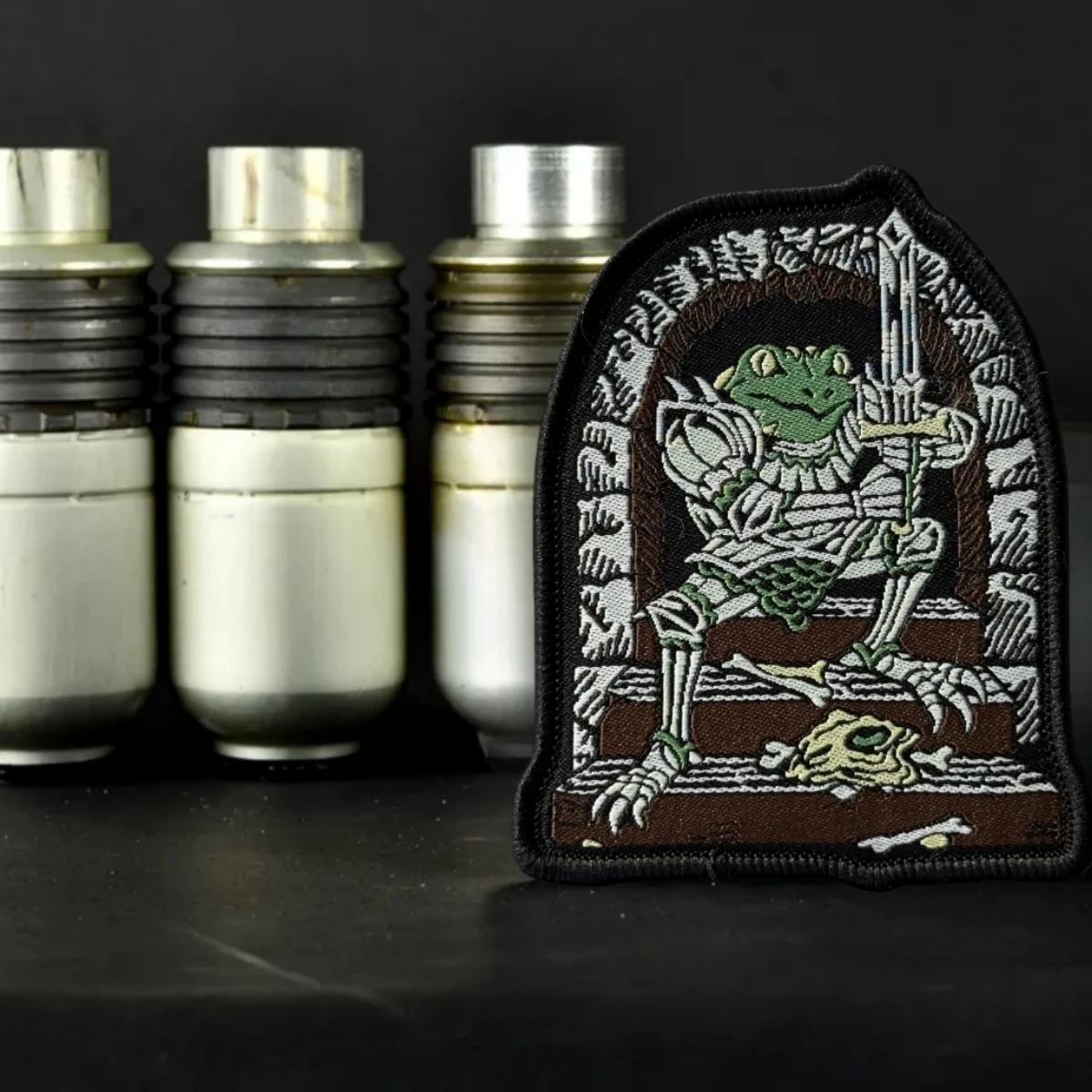 Parches bordados de gancho y bucle de Caballero Rana en la Edad Media, insignia de moral táctica, pegatina para mochila militar, apliques personalizados - imagen 5