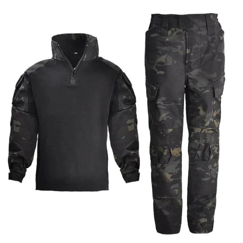 Uniforme táctico para niños, conjuntos de ropa de caza, chaquetas de senderismo de camuflaje Airsoft para niños, conjuntos de deportes al aire libre - imagen 3