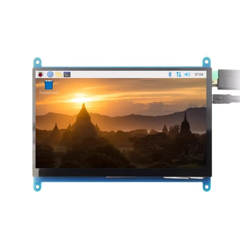 Pantalla táctil de 7 pulgadas Raspberry Pi 4, LCD TFT capacitivo compatible con HDMI para Pi 4B 3B + Orange Pi 5 PC AIDA64 pantallas secundarias