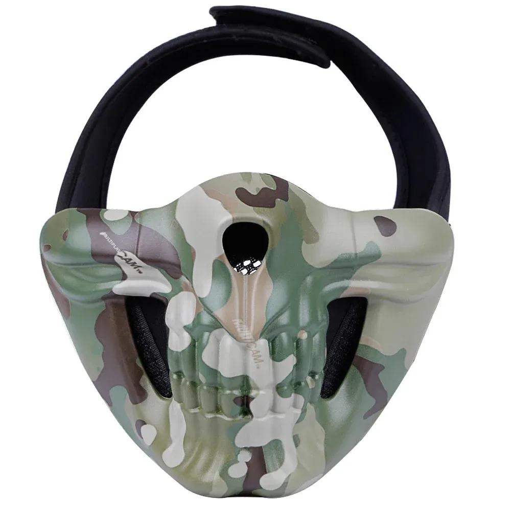 Máscara Táctica de Media Cara con Diseño de Calavera para Caza, Airsoft, Paintball, Actividades al Aire Libre, Halloween, Cosplay, Tiro CS, Máscaras Protectoras Multi-estilo - imagen 2