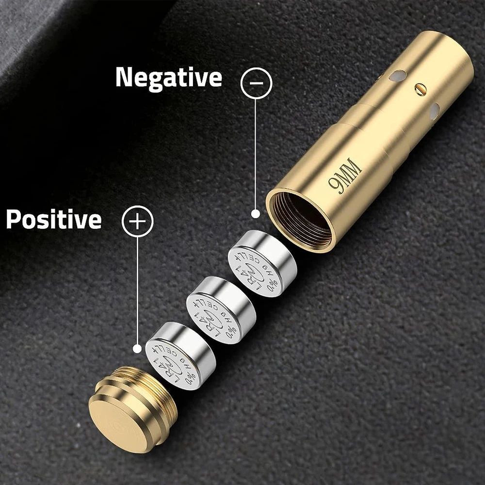 Mira táctica para puntero láser rojo.223 de 9mm para miras y miras, Cartucho para Rifle de pistola de caza, puntero láser de latón - imagen 5