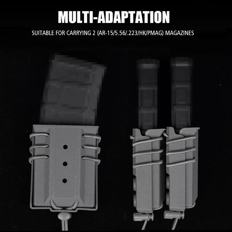 5,56 revista doble bolsa sistema Molle bolsas tácticas Airsoft Mag para Rifle M4 AR-15.223 funda serie Urban Assault - imagen 2