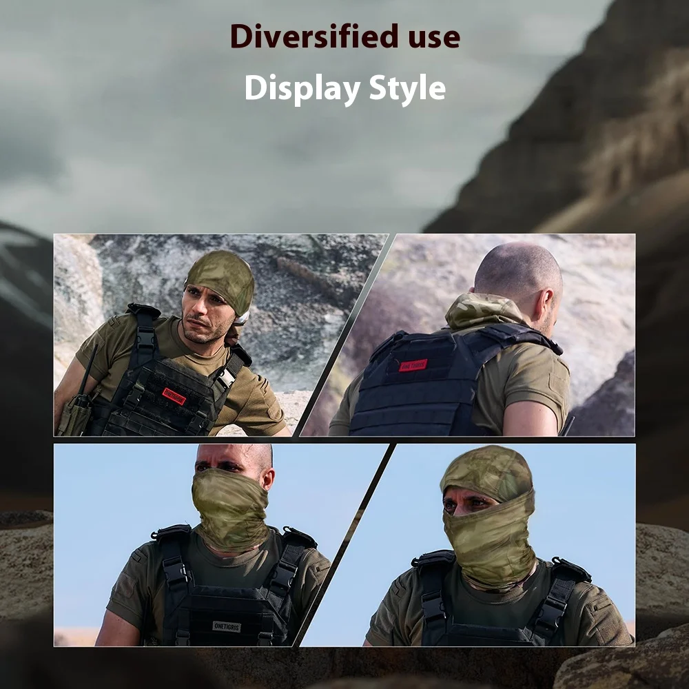 Funda para casco, cubierta de máscara de tela de camuflaje para casco rápido Airsoft, cordón de choque con bucles de nailon para caza, tiro y accesorio de Paintball - imagen 4