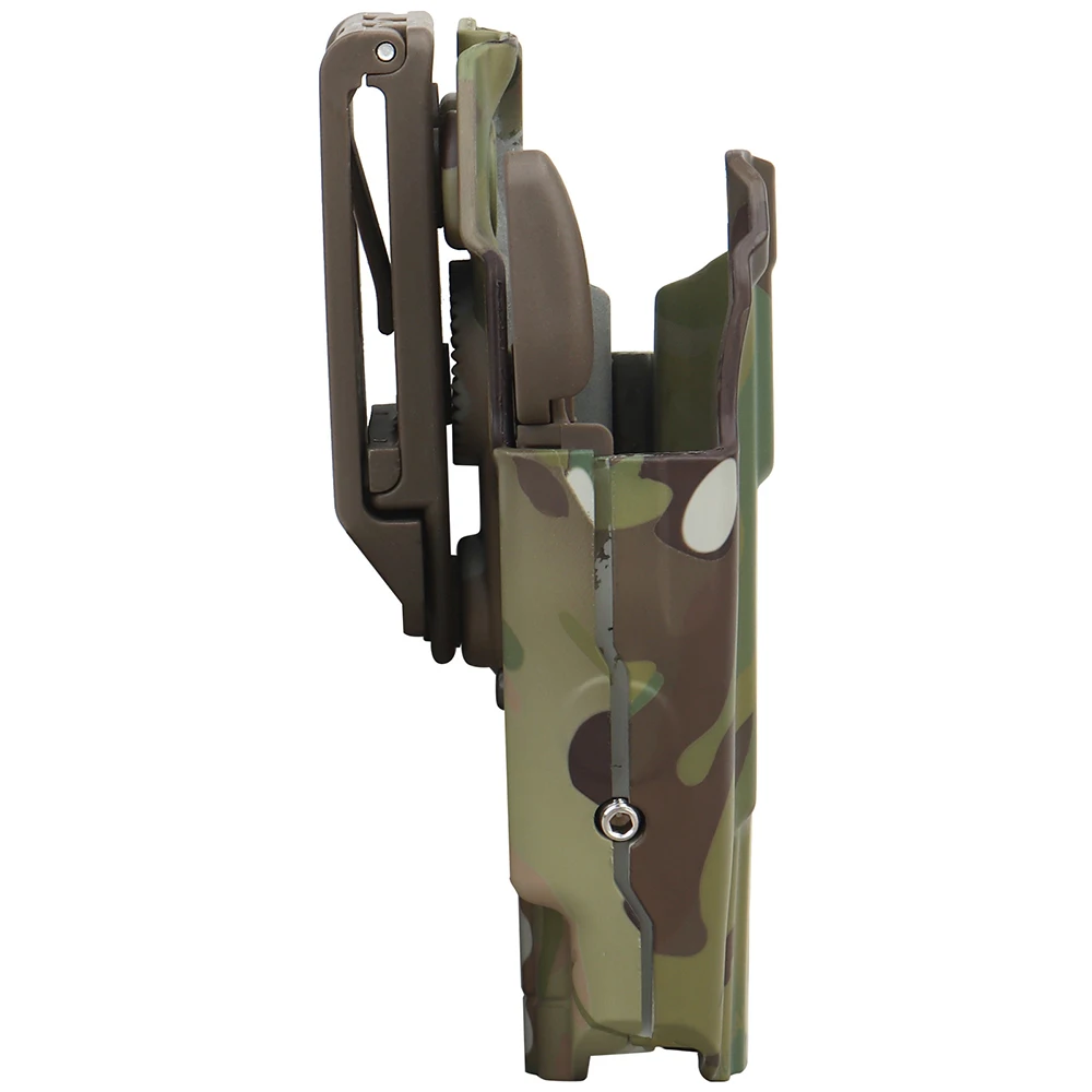Pistolera de mano izquierda para caza táctica, funda Universal ajustable 579, funda rápida de camuflaje CP con fundas de Clip para cinturón - imagen 3