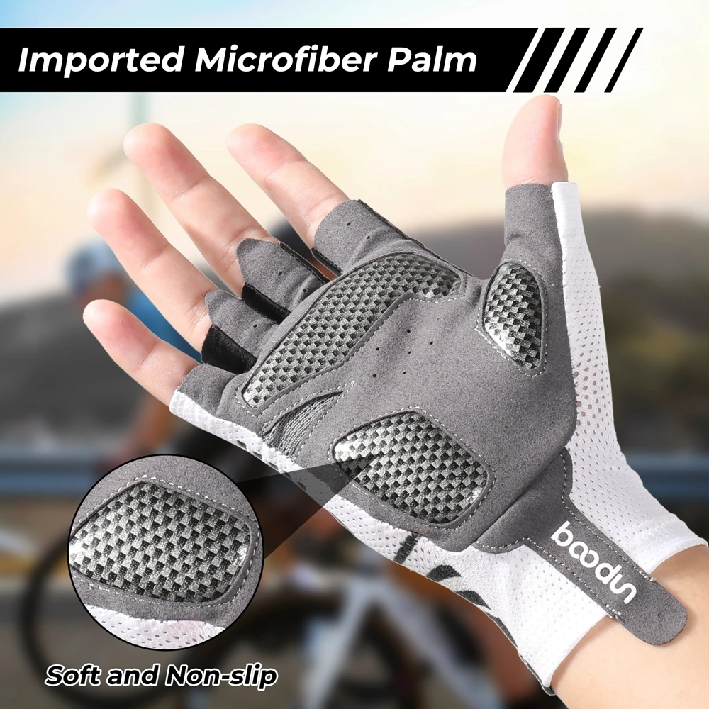 Guantes de medio dedo para ciclismo para hombre y mujer, antideslizantes, transpirables, resistentes al desgaste - imagen 4