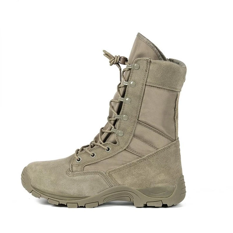 Botines militares para exteriores para hombre, botas de combate tácticas ligeras informales, zapatos de trabajo de caza, botas del ejército para el desierto - imagen 2