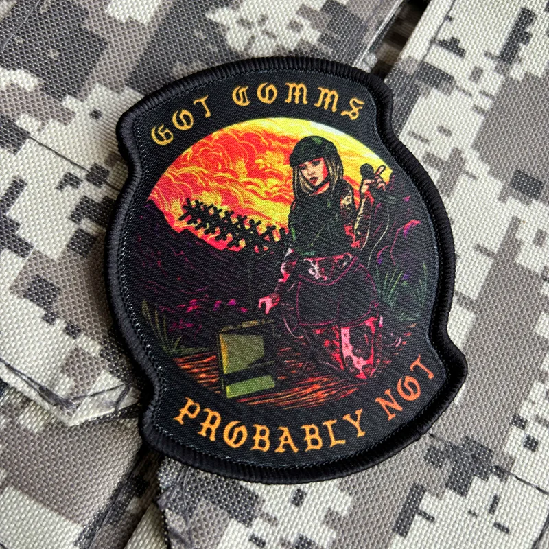 Parche táctico del Cuerpo de campo para niña, parches de impresión con gancho y bucle, insignia de moral de soldado del ejército, brazalete militar, pegatina para mochila - imagen 3