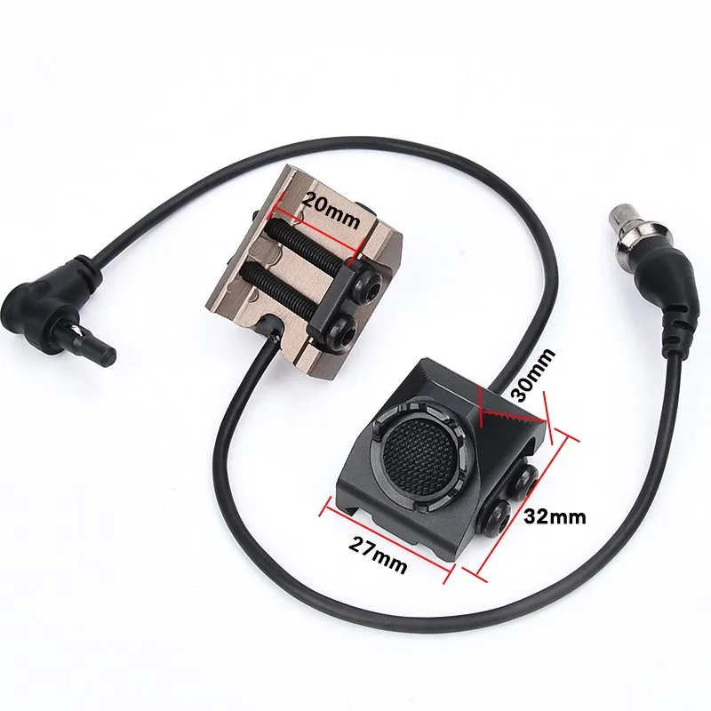 WADSN-interruptor táctico de presión de un solo botón, accesorio para Airsoft, compatible con M-LOK Keymod 20mm, riel Picatinny M600 M300 - imagen 4