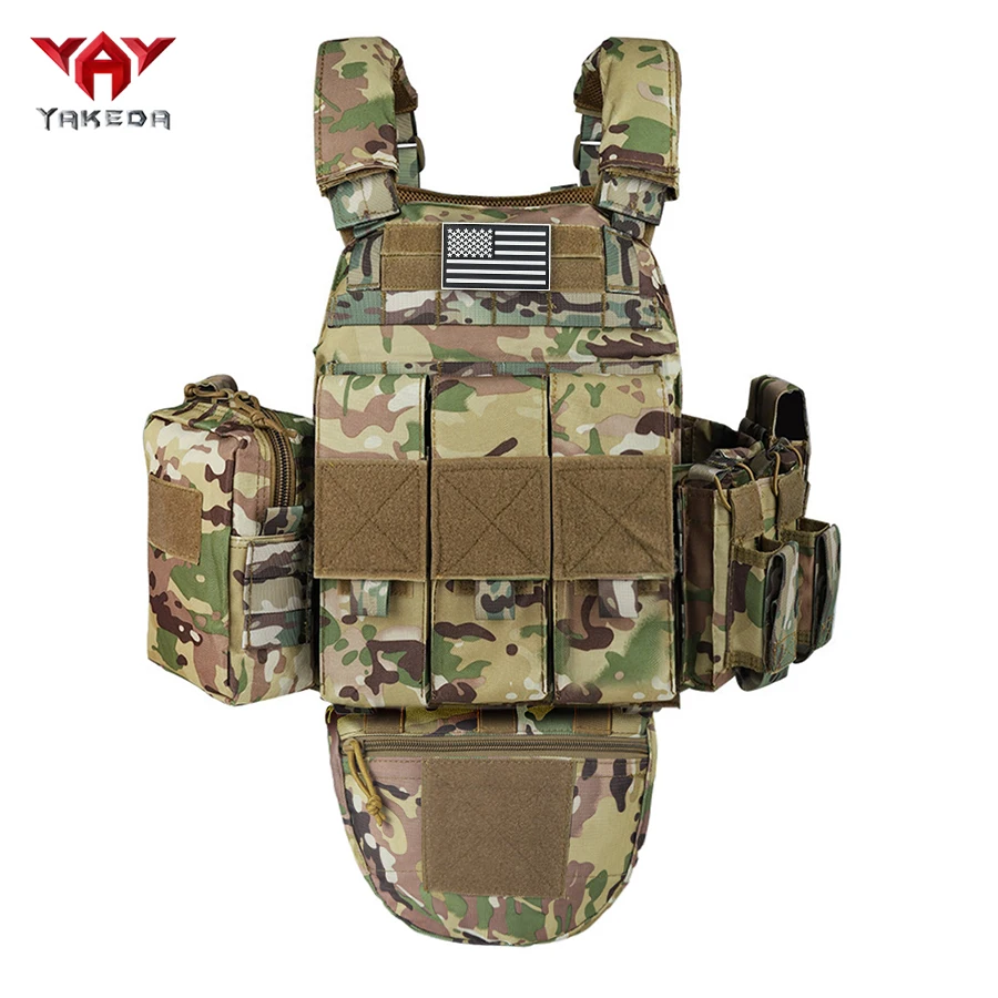 Chaleco modular de múltiples monturas YAKEDA con tirantes ajustables, múltiples bolsillos, zonificación y posiciones Magic Sticky de múltiples áreas - imagen 2