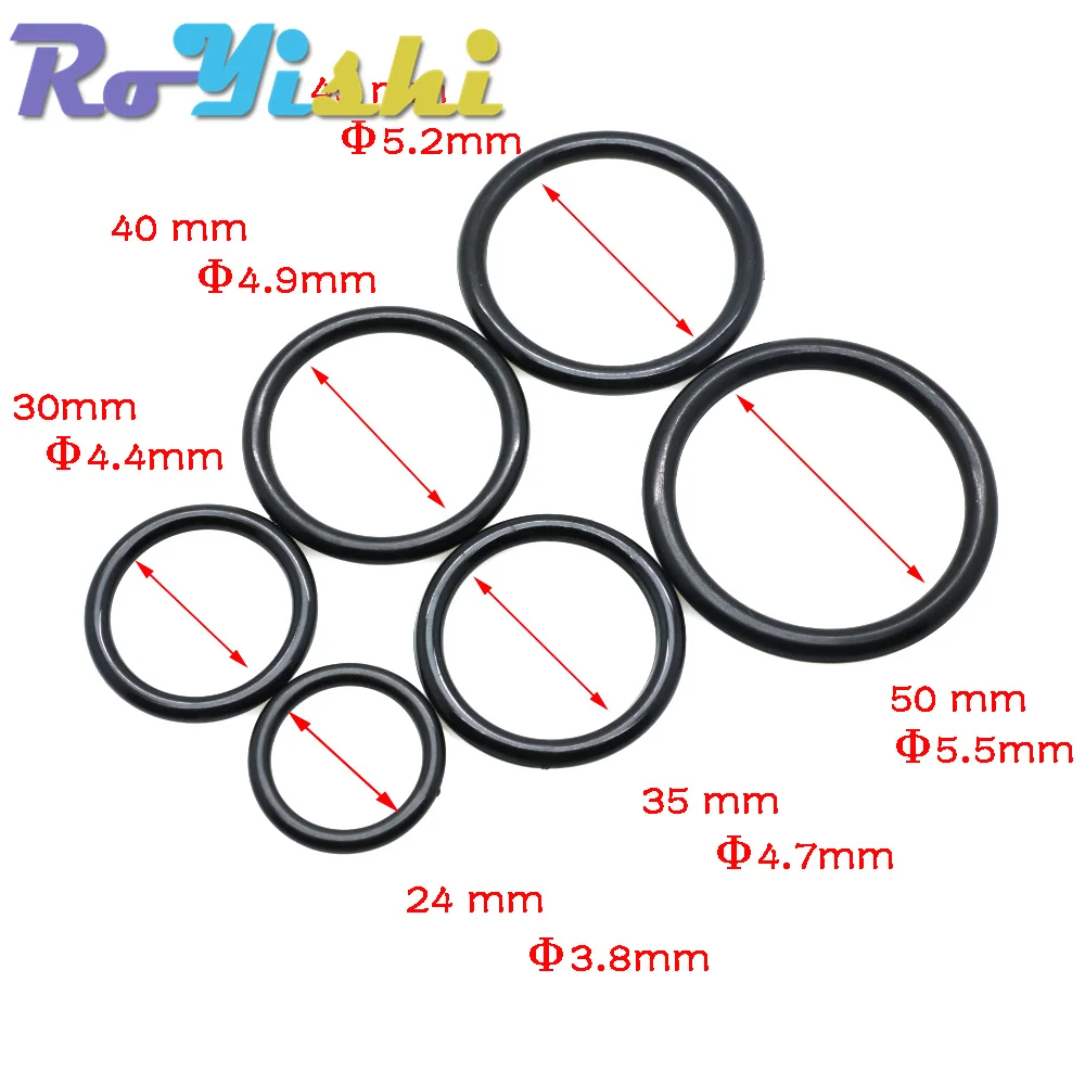 Anillo redondo de plástico para ropa, prendas de vestir, zapatos, mochila, piezas de bolsa al aire libre, accesorio, 5 unids/lote por paquete - imagen 2