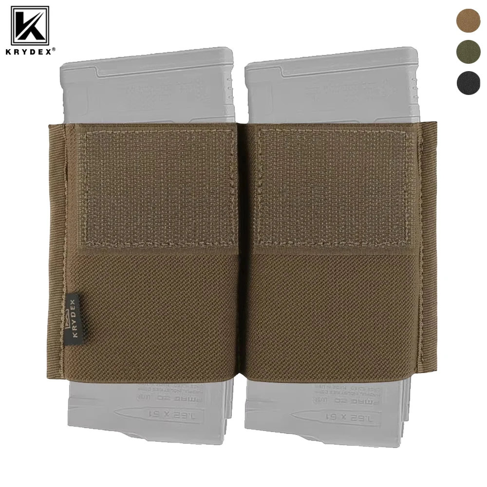 KRYDEX elástico doble 7,62 bolsa de inserción de revista estilo Spiritus soporte magnético para chaleco táctico MK3 MK4 aparejo de pecho