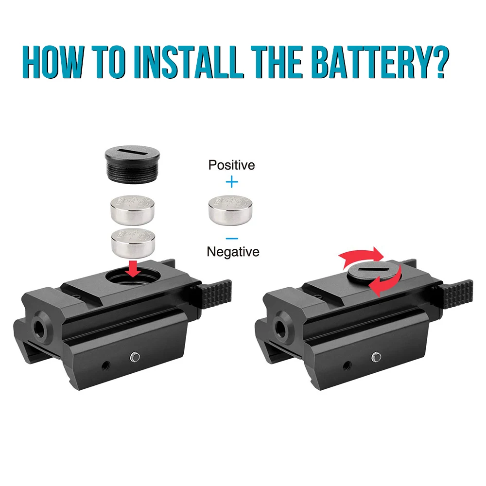 Puntero láser de punto rojo, pistola de carga tipo C, Rifle, caza, táctica, 20mm - imagen 5