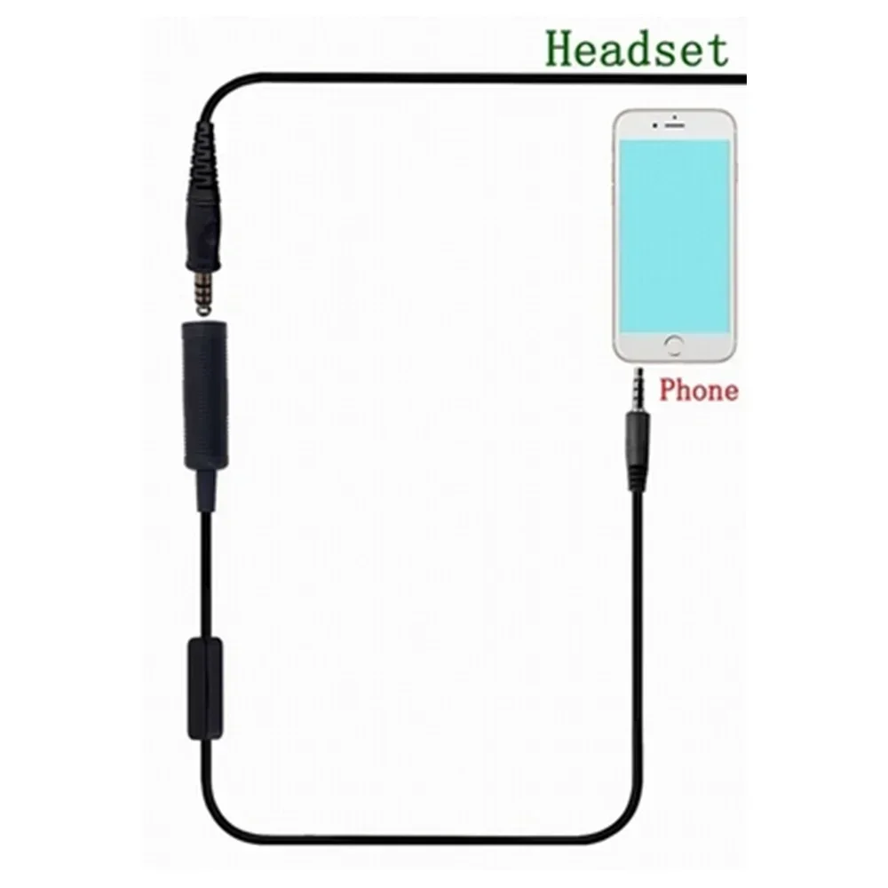 SORDN táctico, adaptador de auriculares de disparo COMTA Mini teléfono PTT para IPhone, Samsung, HTC y otros teléfonos móviles con enchufe de 3,5 mm - imagen 2
