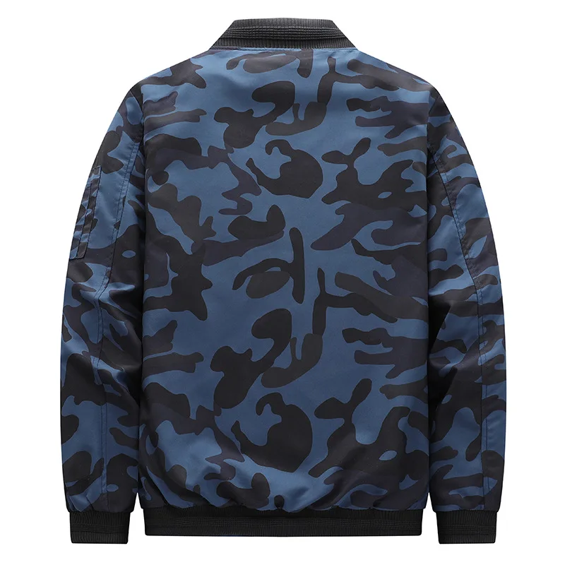 Chaqueta informal de camuflaje para hombre, cuello redondo, cremallera, múltiples bolsillos, deportes al aire libre, a prueba de viento, impermeable, resistente al desgaste, Tops - imagen 5