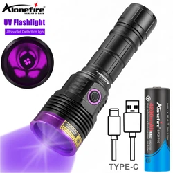 Linterna táctica UV LED 20W para detección y verificación