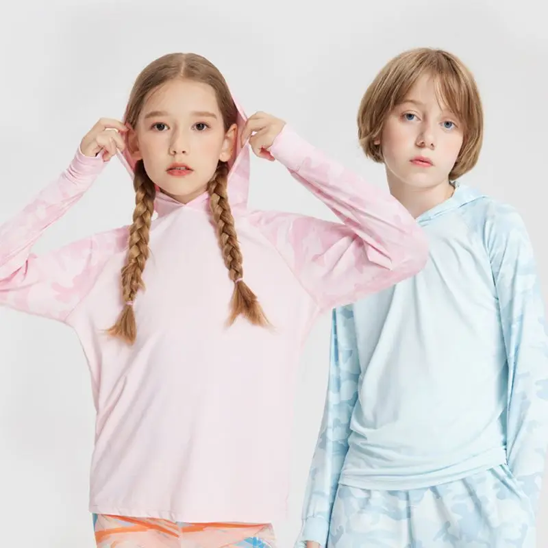 Chaqueta de protección solar de manga larga con capucha para bebés y niñas, abrigo transpirable, ropa de protección solar para niños - imagen 2