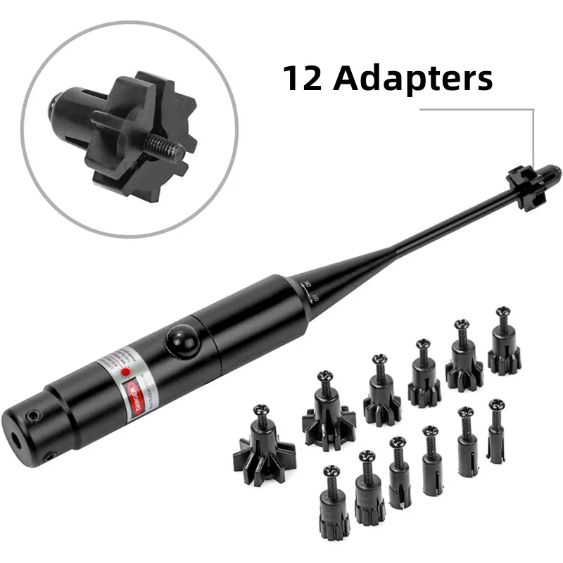 Kit de mira de orificio con 12 adaptadores compatibles con calibres de.17 a 12GA Láser rojo y verde para Scope Zero - imagen 5