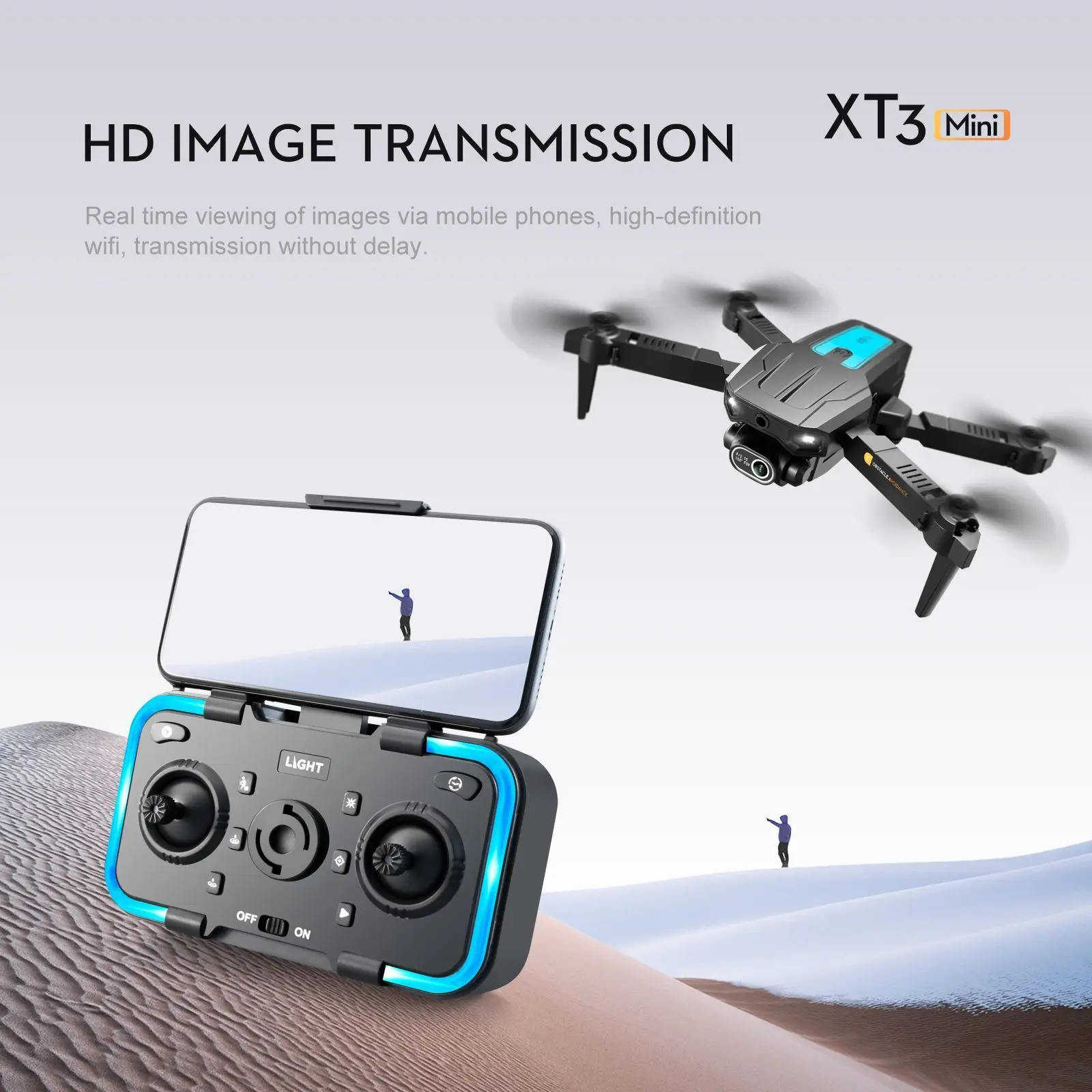 LS XT3 4K HD mini drone de doble lente 2,4G interferencia antisinal 3 vías evitación de obstáculos plegable quad avión de juguete para niños - imagen 5