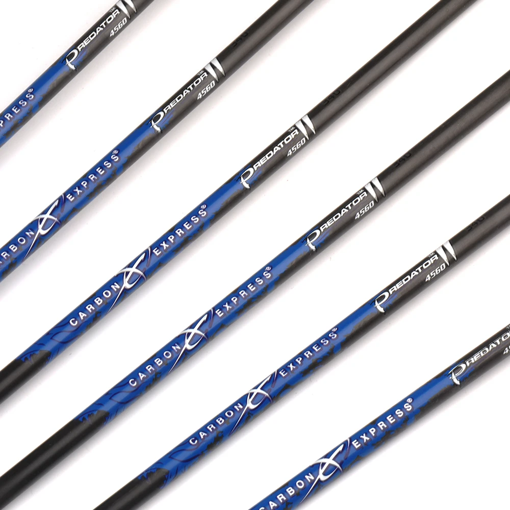 Flechas de carbono para tiro con arco recurvo, 12 piezas, ID4.2mm, pluma de pavo, 80 puntos de grano para tiro de caza, arco largo - imagen 2