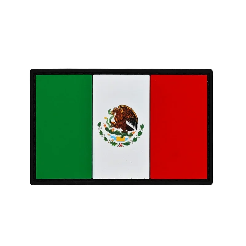 Parches bordados de bandera de México, parche de PVC con gancho y bucle, insignias de sombrero y bolsos de México, pegatinas de ropa, apliques de mochila - imagen 5