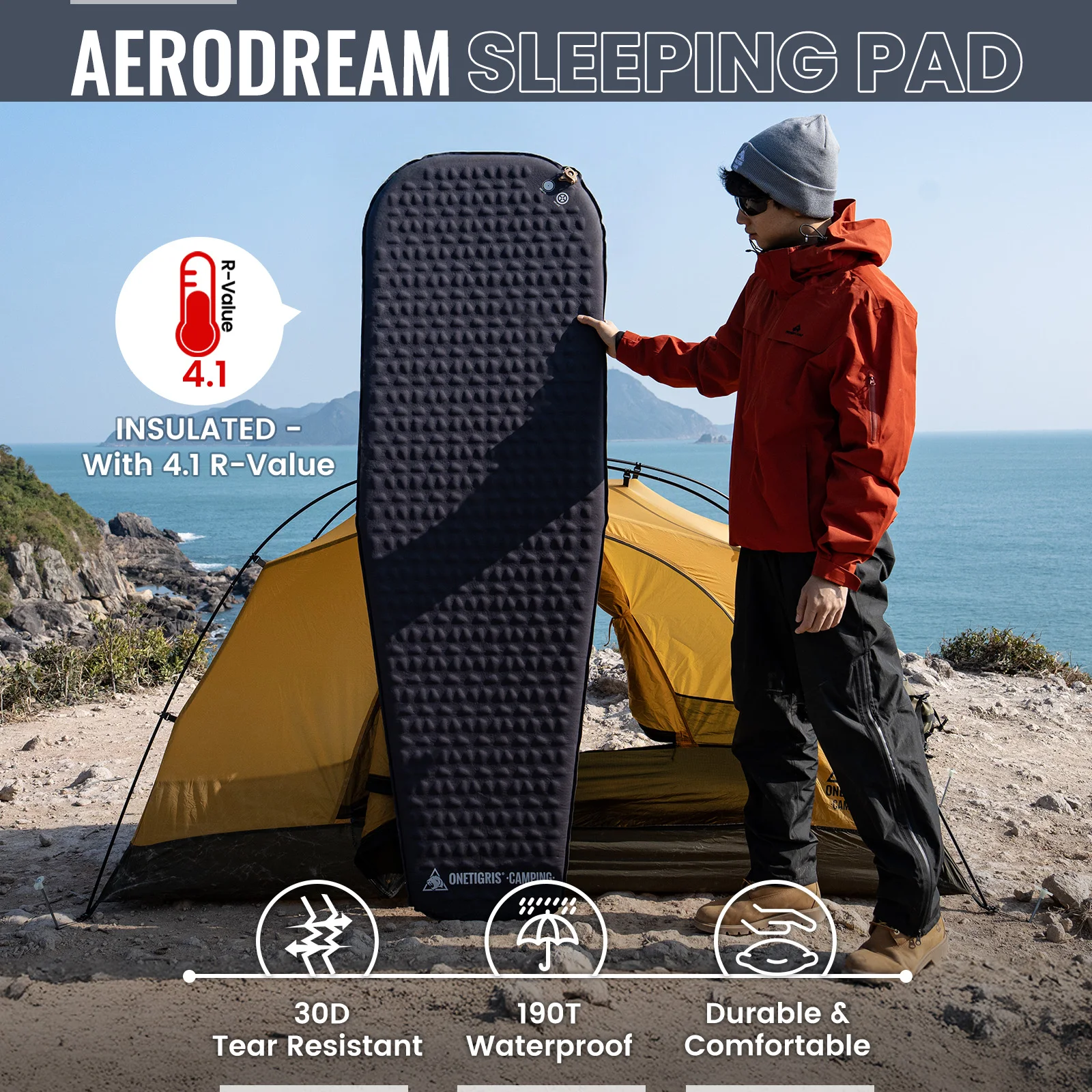 OneTigris Aerodream Colchoneta inflable ultraligera para camping - imagen 2