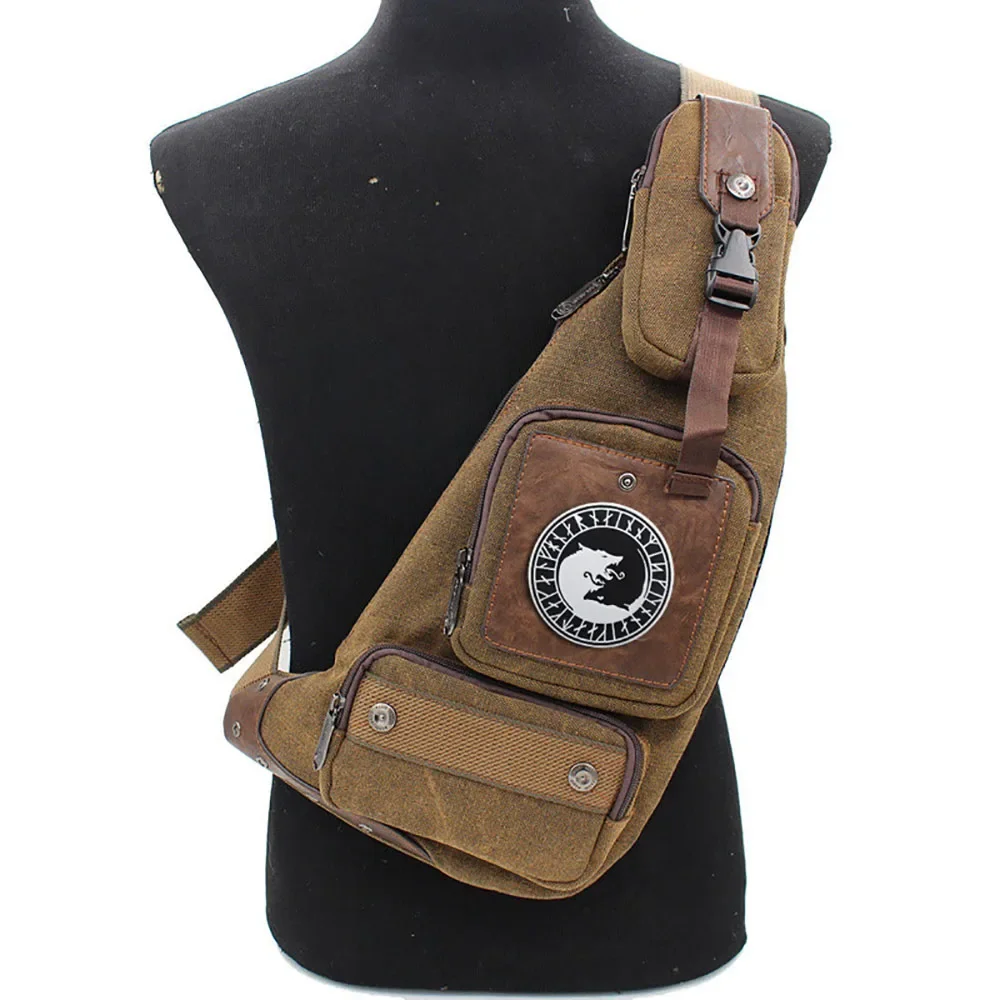 Parche de bucle de gancho de lobos vikingos de PVC 3D, insignias militares tácticas de Odin runas, parches de lobo de abuso para ropa, mochila DIY - imagen 2