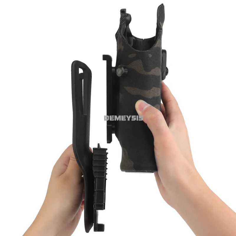 Funda de pistola P320 Compatible con linterna X300, sistema de bloqueo automático, cinturón táctico de caza, funda para muslo con correa para pierna - imagen 4