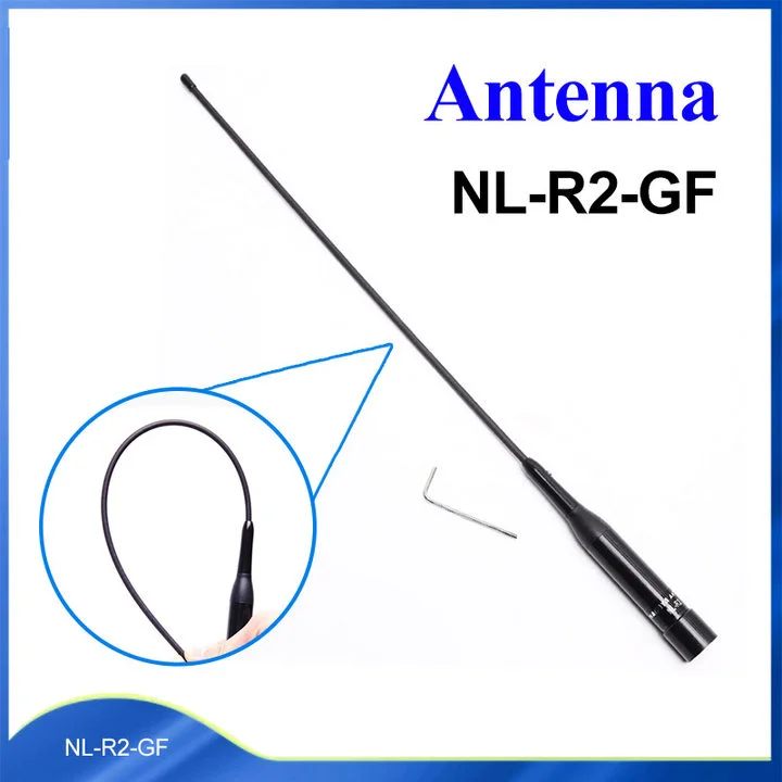 Antena transceptor integrada de goma NL-R2 - 38 CM - HF - Compatible con VV-898 Montado en mochila