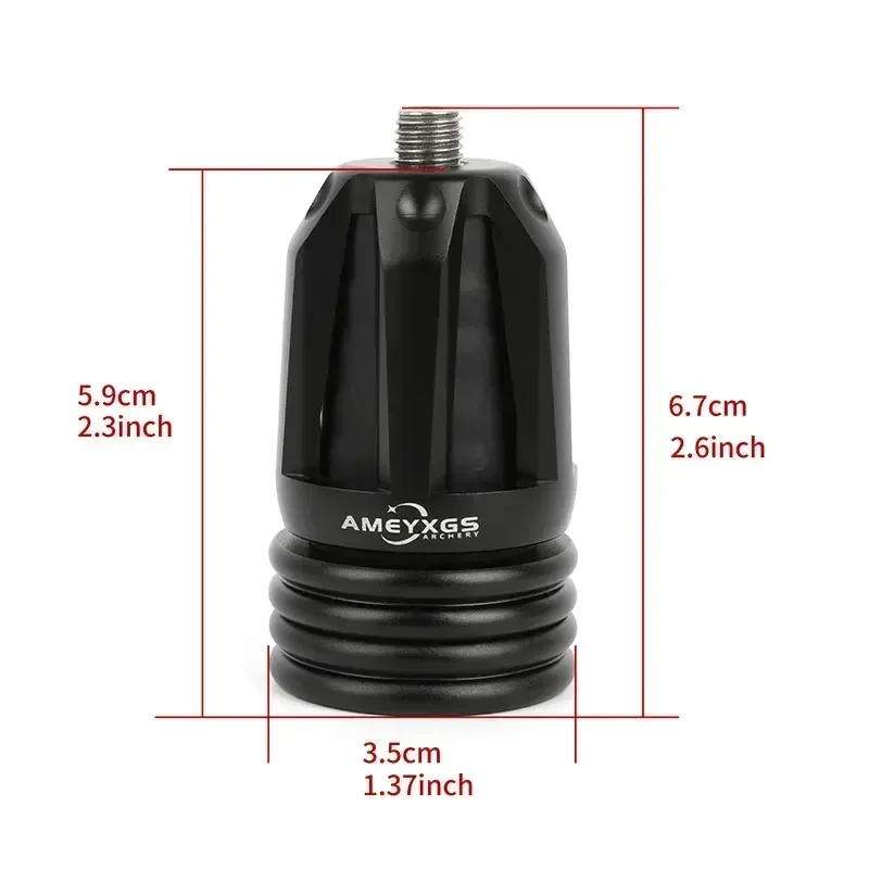 Estabilizador de arco compuesto para tiro con arco, cabezal amortiguador desmontable, contrapeso, amortiguación para arco, accesorios de tiro de caza - imagen 5