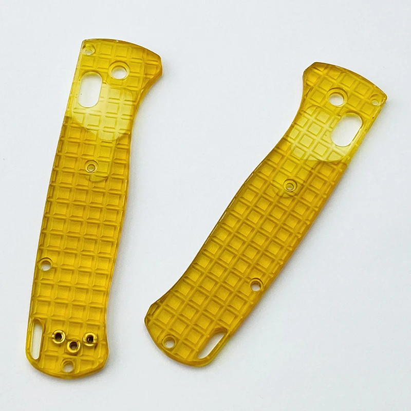 Básculas de mango de agarre de Material PEI ámbar para BM Bugout 535 genuino, cuchillo, accesorios de modificación de parche DIY, 1 par - imagen 5