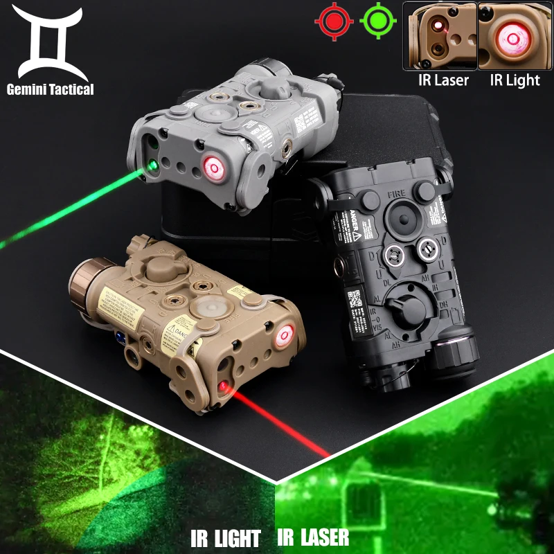 WADSN-mira láser de punto rojo y verde, puntero de luz IR, táctico, Airsoft, arma de caza, linterna, riel Fit20mm, versión L3 NGAL - imagen 5