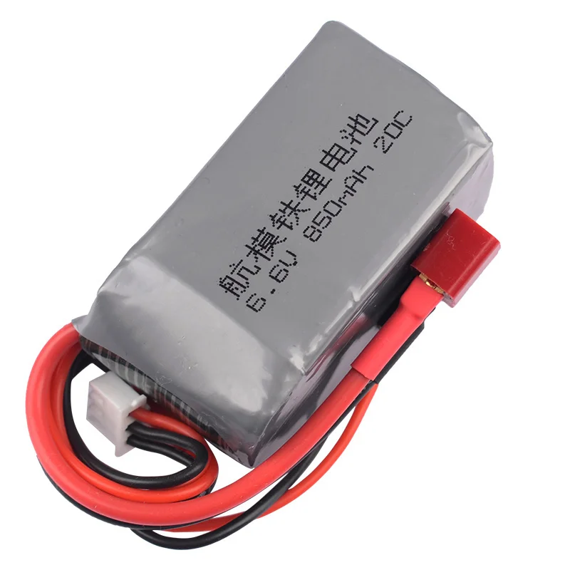 Paquete de batería RX con conector JST y enchufe FUTABA VS Turnigy para Drones, transmisor de 6,6 V, 850mAh, LiFePO4 - imagen 3