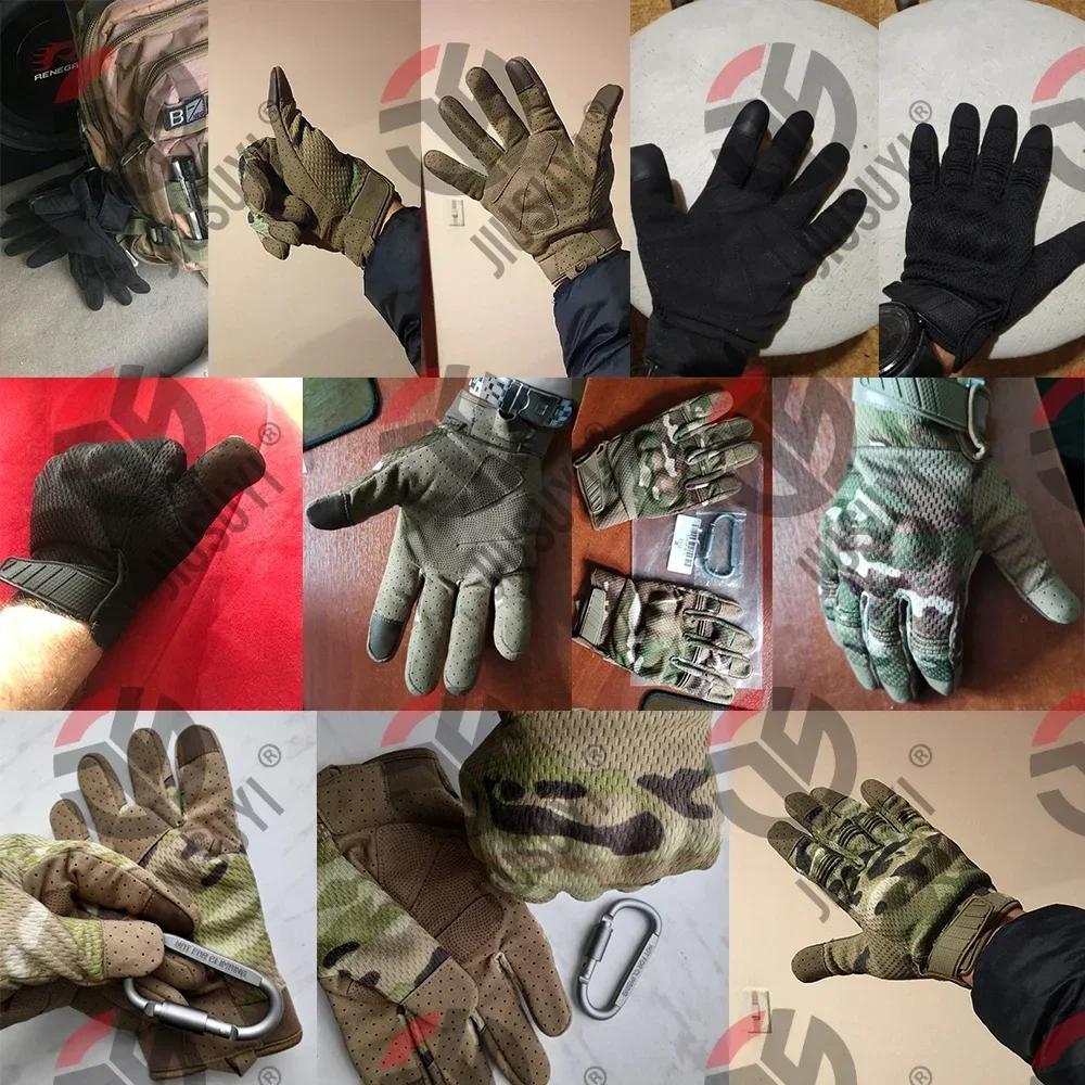Guantes tácticos pantalla táctil deportes al aire libre ciclismo senderismo Camping caza tiro combate Airsoft trabajo equipo de protección antideslizante - imagen 2