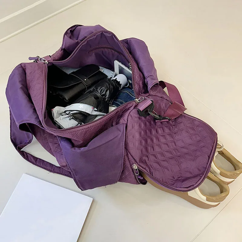 Bolsa deportiva para gimnasio y Yoga, viaje al aire libre, senderismo, Camping, mochila impermeable para natación, zapatos de equipaje grandes, bolsas de lona para Fitness empaquetadas - imagen 4