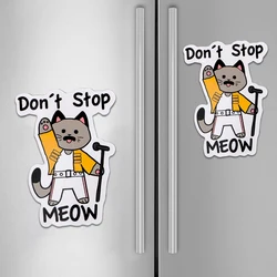 No detener las citas imanes de nevera para niños imanes de gato de moda para refrigerador decoración del hogar pegatina magnética