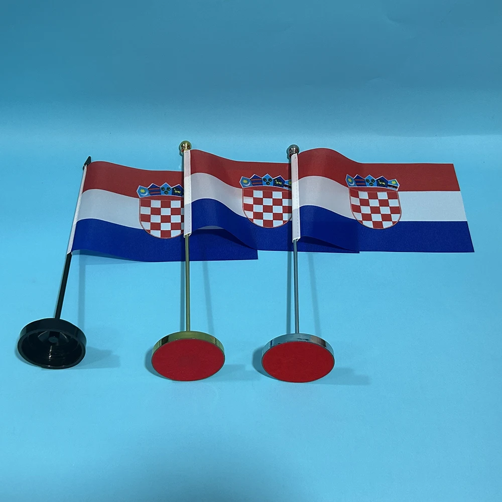 BANDERA DE CÍCIAR Escritorio de oficina Bandera PEQUEÑA Bandera de Croacia 14x21 cm Bandera de mesa de Croacia hr Bandera nacional País Banner Escritorio Adornos Banderas - imagen 3